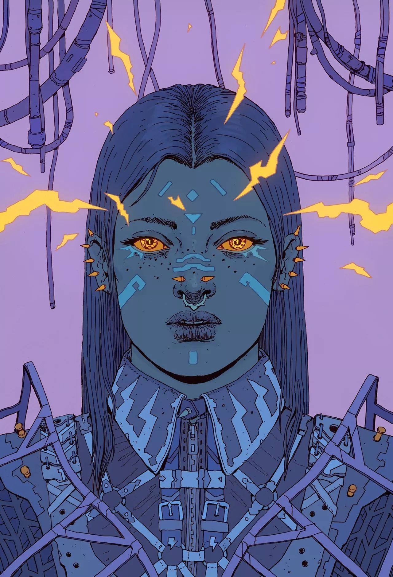 赛博朋克风格头像